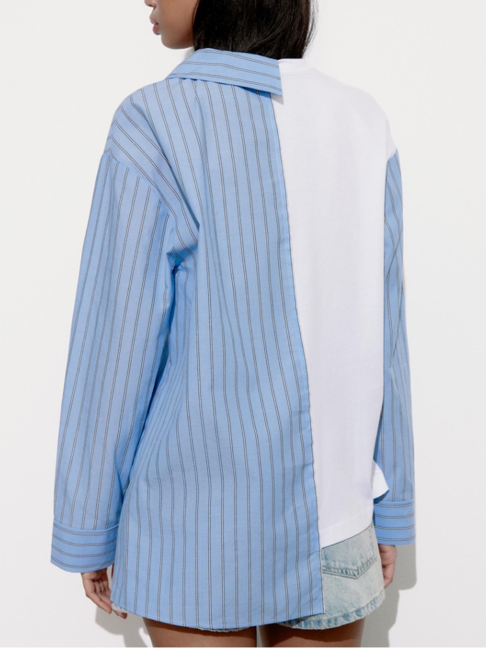 Zara Mixed Media Shirt - Picture 3 of 9